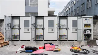 Energy storage cabinet container production line
